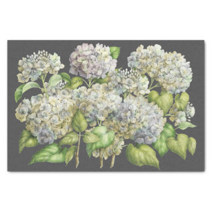 Pink plums blue hydrangea decoupage napkins – Decoupage Paper Online Shop