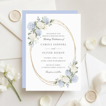 Floral Elegant Blue Hydrangea Greenery Wedding