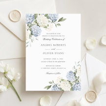 Floral Elegant Blue Hydrangea Greenery Wedding