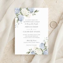 Floral Elegant Blue Hydrangea Greenery Wedding