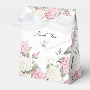 Floral Elegant Blush Pink Hydrangea Wedding Favor Boxes