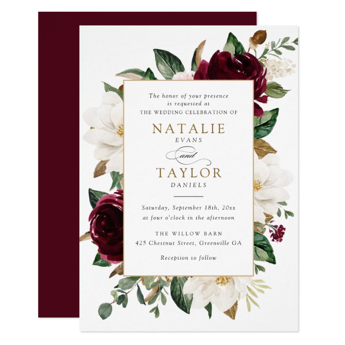 Elegant Burgundy Shimmer Laser Cut Wedding Invite With Rose Gold Glittery Belly And Tag Liner Pwil047 Pro Wedding Invites