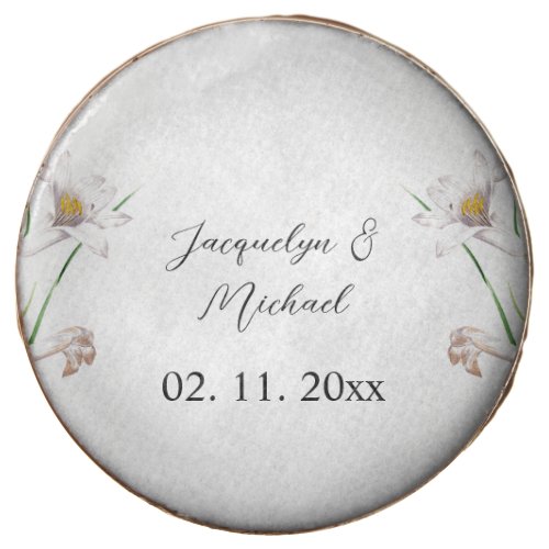 Floral Elegant Chic Cute Calligraphy Add Name Chocolate Covered Oreo