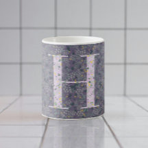 Floral Elegant Classy Monogram H purple w/phrase