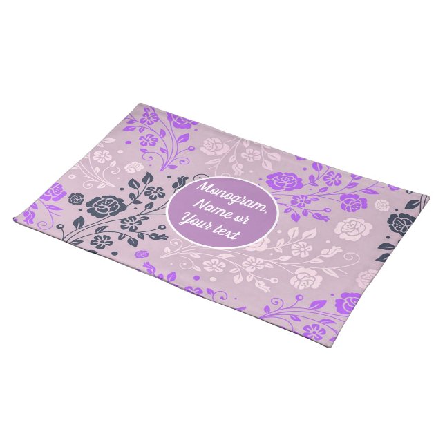Floral Elegant Cloth Placemat (On Table)