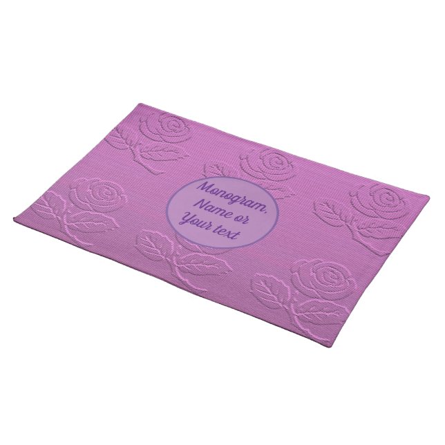 Floral Elegant Cloth Placemat (On Table)