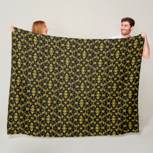 Floral Elegant Luxury Modern Collection Fleece Blanket