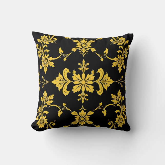 Floral Elegant Luxury Modern Collection Throw Pillow (Front)