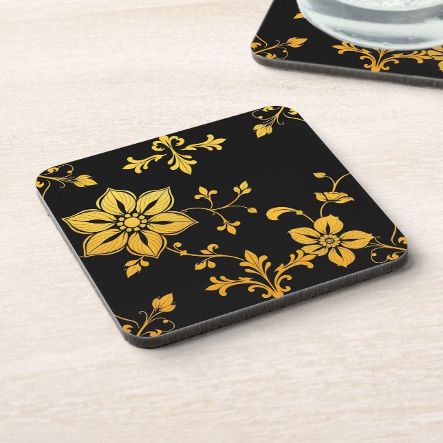 Floral Elegant Luxury Popular Collection Beverage Coaster (Left Side)