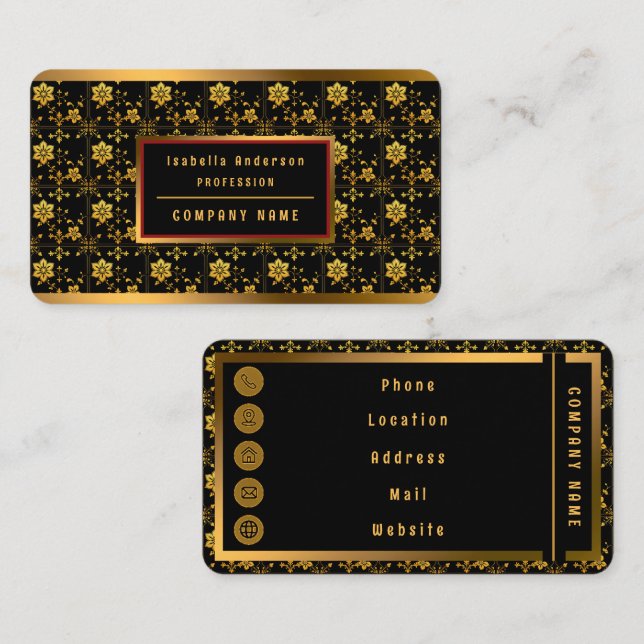 Floral Elegant Luxury Popular Collection Business Card (Front/Back)
