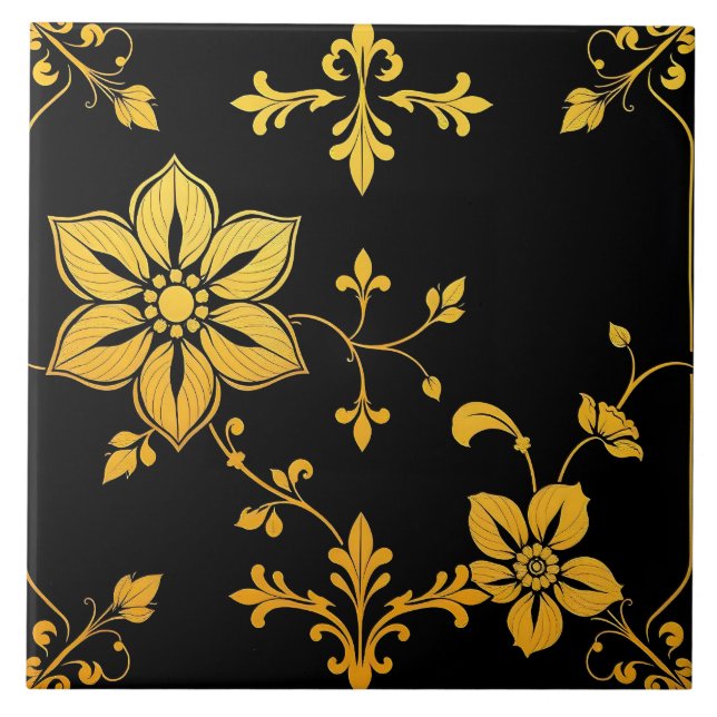 Floral Elegant Luxury Popular Collection Ceramic Tile (Front)