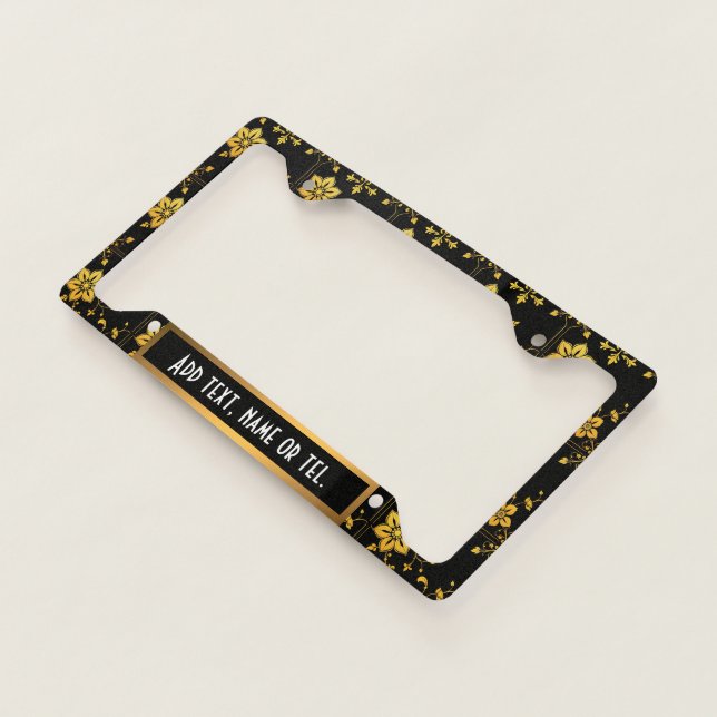 Floral Elegant Luxury Popular Collection License Plate Frame (3/4)