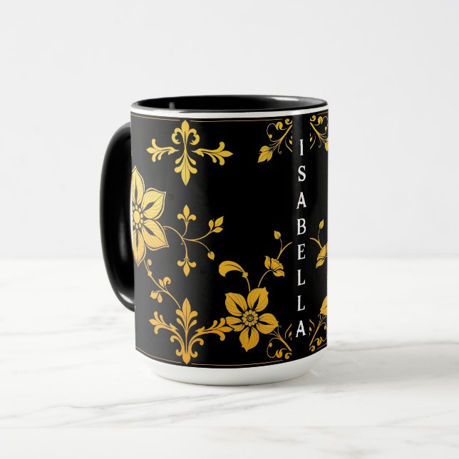 Floral Elegant Luxury Popular Collection Mug (Front Left)