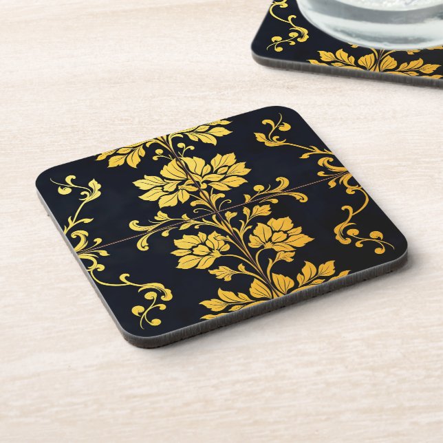 Floral Elegant Luxury Trendy Collection Beverage Coaster (Left Side)