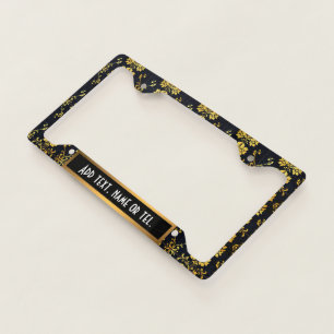 Floral Elegant Luxury Trendy Collection License Plate Frame
