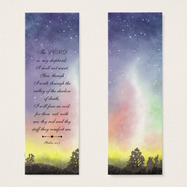 Floral Elegant Modern Religious Bible Bookmark (Front & Back)