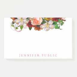 Floral Elegant Modern Watercolor Colorful Template Post-it Notes