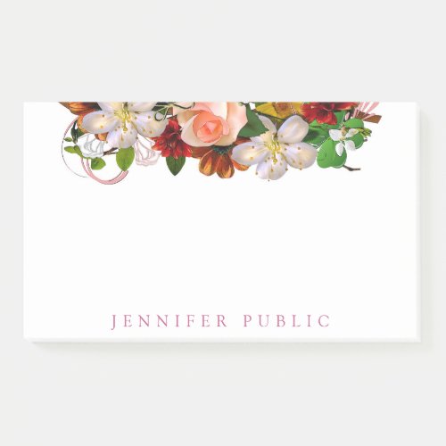 Floral Elegant Modern Watercolor Colorful Template Post_it Notes