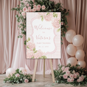 Floral Elegant Pink Hydrangea Baby Shower  Foam Board