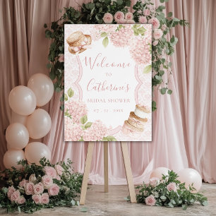 Floral Elegant Pink Hydrangea Vintage Bridal Foam Board