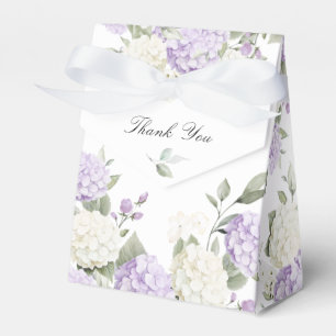 Floral Elegant Purple Lilac Hydrangea Wedding Favor Boxes