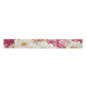 Floral elegant red satin ribbon
