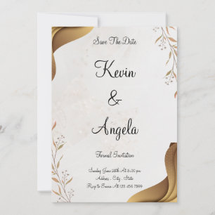 Floral Elegant Save The Date Weeding Invitation