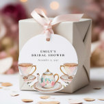 Floral Elegant Tea Party Bridal Shower Favor Tags<br><div class="desc">Floral Elegant Tea Party Bridal Shower Favor Tags</div>
