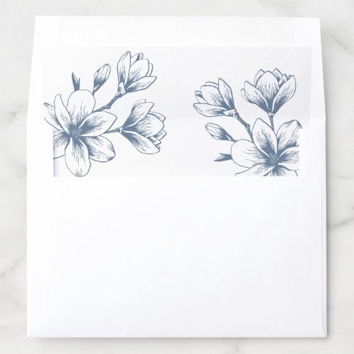 Floral Elegant Vintage Botanical Wedding Envelope Liner