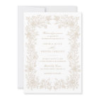 Floral Elegant Vintage Frame Wedding Invitation
