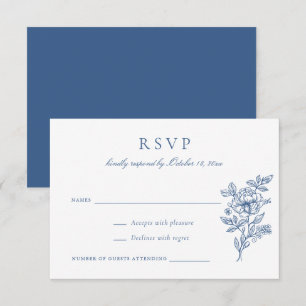 Floral Elegant Vintage Wedding RSVP Invitation