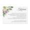 Floral Elegant Wedding Details Insert Card