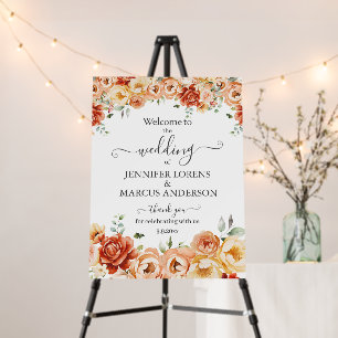 Floral Elegant Wedding Welcome Sign