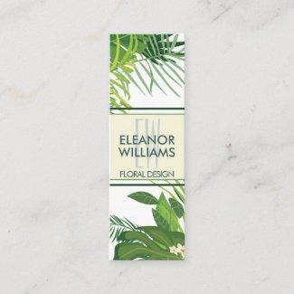 Floral elegant with green leaves and tiny flowers
