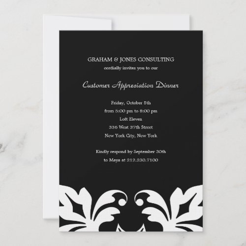 Floral Elements CorporateBusiness Party Invitatio Invitation