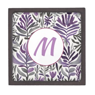 Floral Elements in Purple