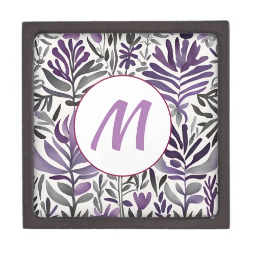 Floral Elements in Purple  Gift Box