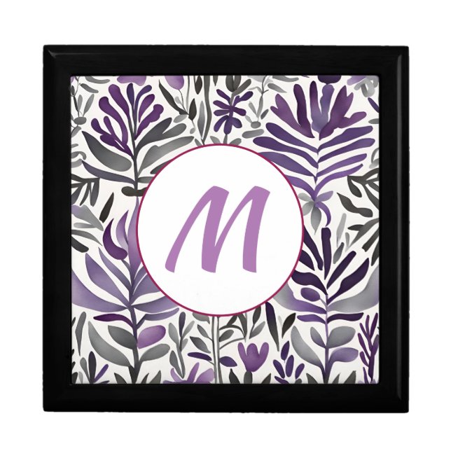 Floral Elements in Purple  Gift Box (Front)