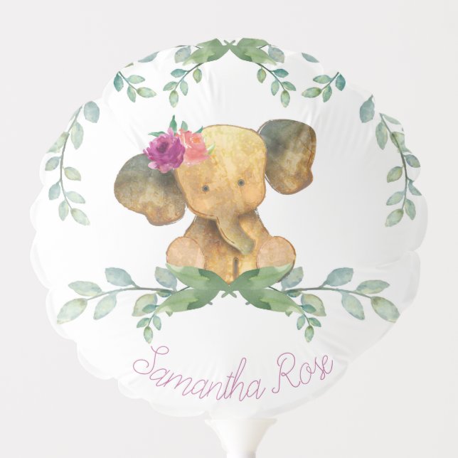 Floral Elephant Balloon (Front)