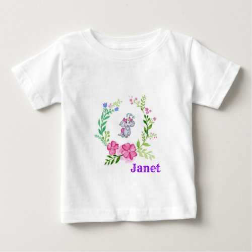 Floral Elephant Infant Shirt