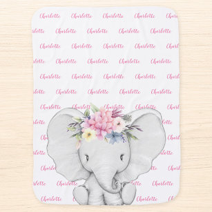 Custom Cute Elephants Yoga Mat (Personalized)