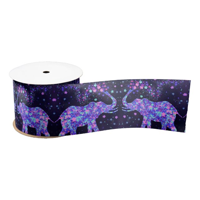 Floral Elephant Ribbon (Spool)