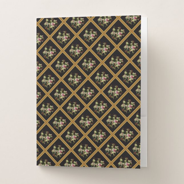Floral Embellished Repeat Pocket Folder (Front)