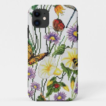 Floral Embroidered   Phone  5/5s Barely There Iphone 11 Case by merydesigns at Zazzle