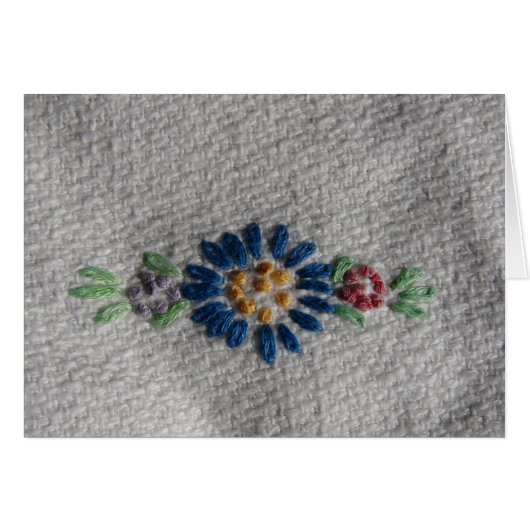 Floral Embroidery Cards (Front Horizontal)