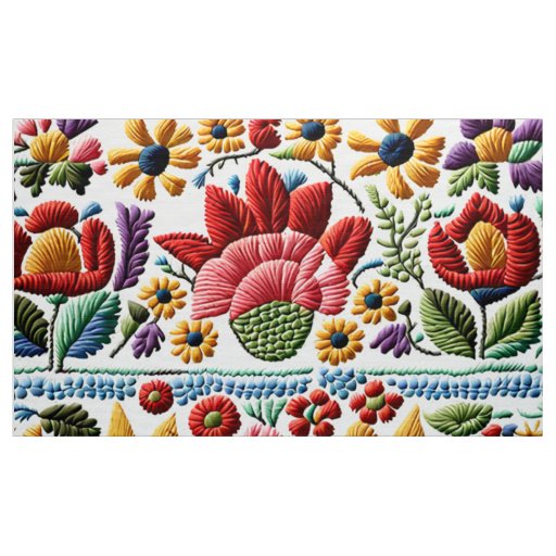 Floral Embroidery Fabric