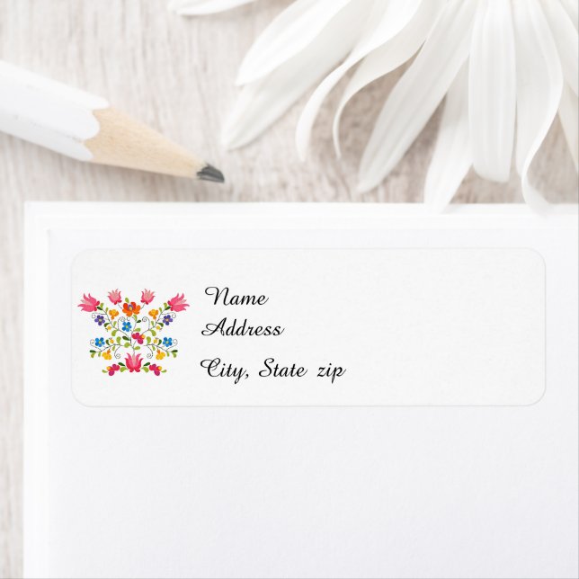 Floral embroidery  label (Insitu)