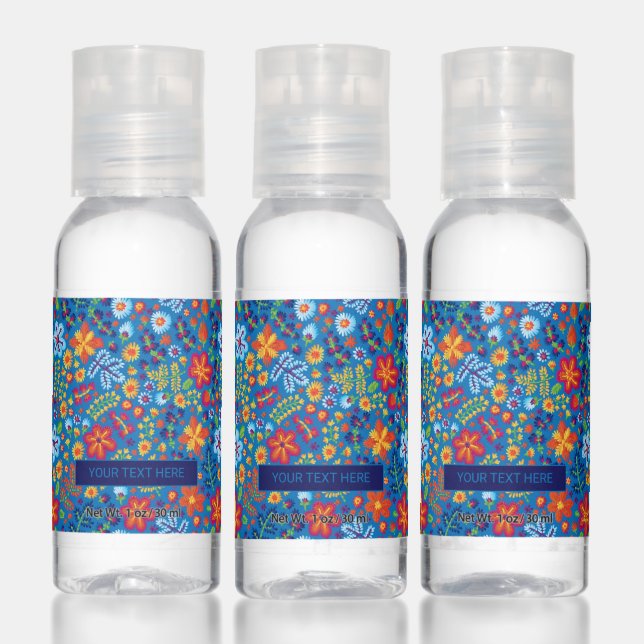 Floral Embroidery Pattern Hand Sanitizer (Set)
