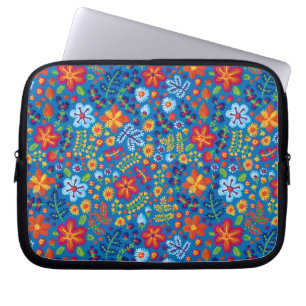 Floral Embroidery Pattern Laptop Sleeve
