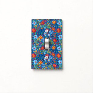 Floral Embroidery Pattern Light Switch Cover